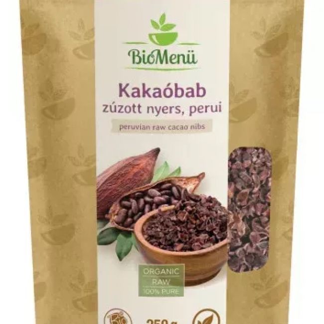 BioMenü BIO KAKAÓBAB zúzott nyers perui 250 g