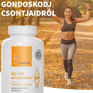 K2+D3 kapszula Bioperine® feketebors kivonattal 60 db