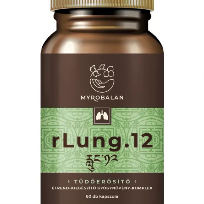 Myrobalan rLUNG.12 tüdőerősítő és tüdőtisztító gyógynövény komplex - 60 db 