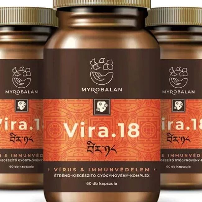 Myrobalan VIRA.18 TRIO - IMMUNERŐSÍTŐ GYÓGYNÖVÉNY KAPSZULA 3X60 DB