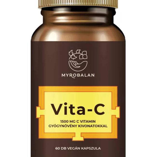 Myrobalan VITA-C 1500 mg C-vitamin gyógynövény kivonatokkal 60 db vegán kapszula 