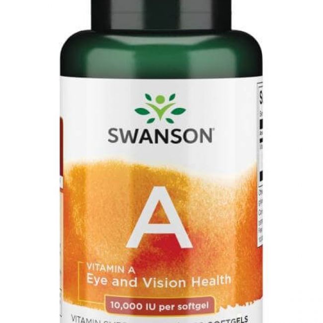 Swanson A-vitamin gélkapszula 10.000 NE (3.000 mcg RAE) / 250 db
