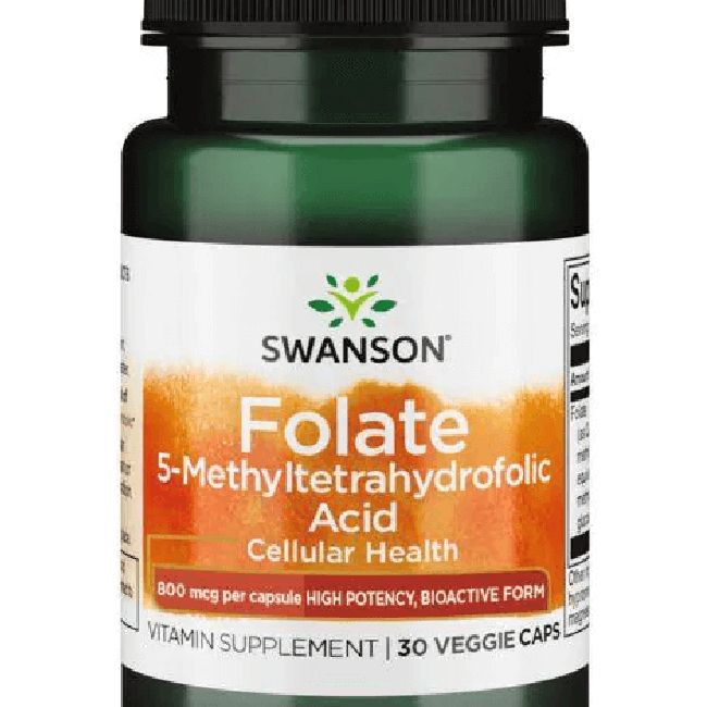 Swanson Folát (5-MTHF) 800 mcg / 30 növényi kapszula