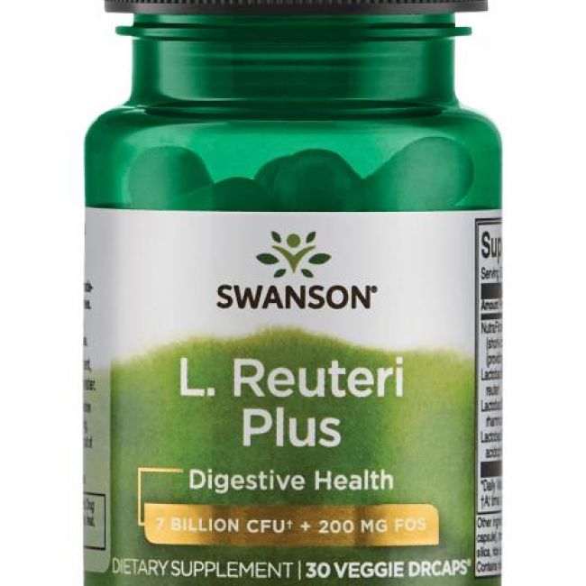 SWANSON L. Reuteri Plus (3 féle Probiotikum + Prebiotikum) 30 db növényi kapszula
