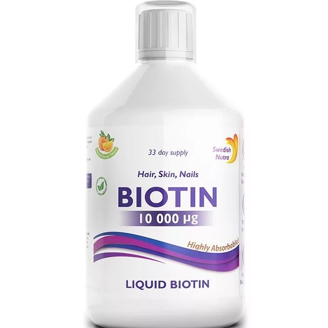 SWEDISH NUTRA BIOTIN 10000 FOLYÉKONY VITAMIN 500ML