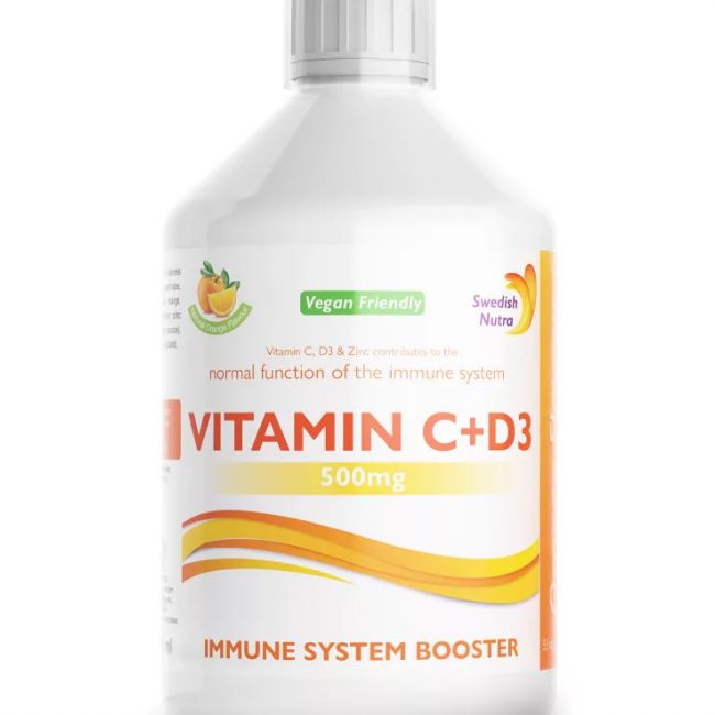 Swedish Nutra folyékony C+D3 imunrendszer erősítő vitamin 500ml 