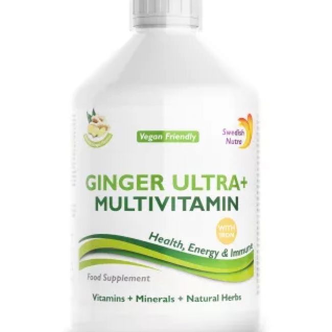 Swedish Nutra GINGER ULTRA+ folyékony multivitamin vassal 500 ml 