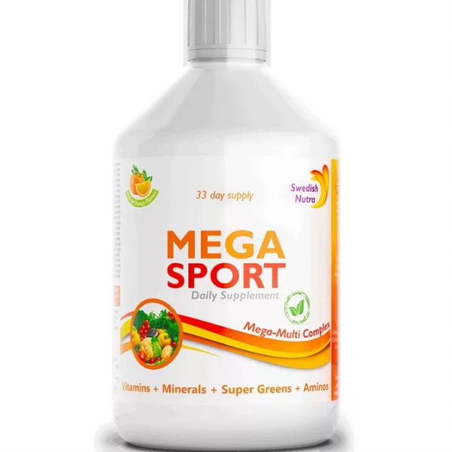 Swedish Nutra Mega Sport folyékony vitamin 500ml 