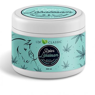 UW Classic Lóbalzsam Relax gél – CBD izolátummal + zöldagyaggal 500ml